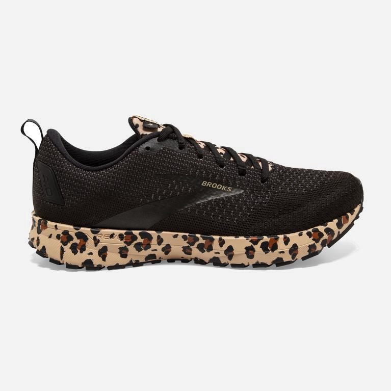 Tênis De Corrida De Estrada Brooks Revel 4 Feminino Brasil - Pretas /Metal / Leopardo / Caqui (27603